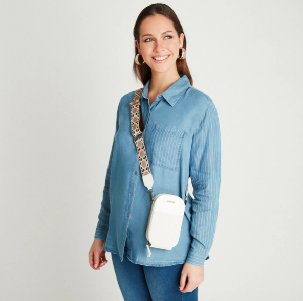 PORTA CELULAR 2 COMPARTIMIENTOS CON STRAP